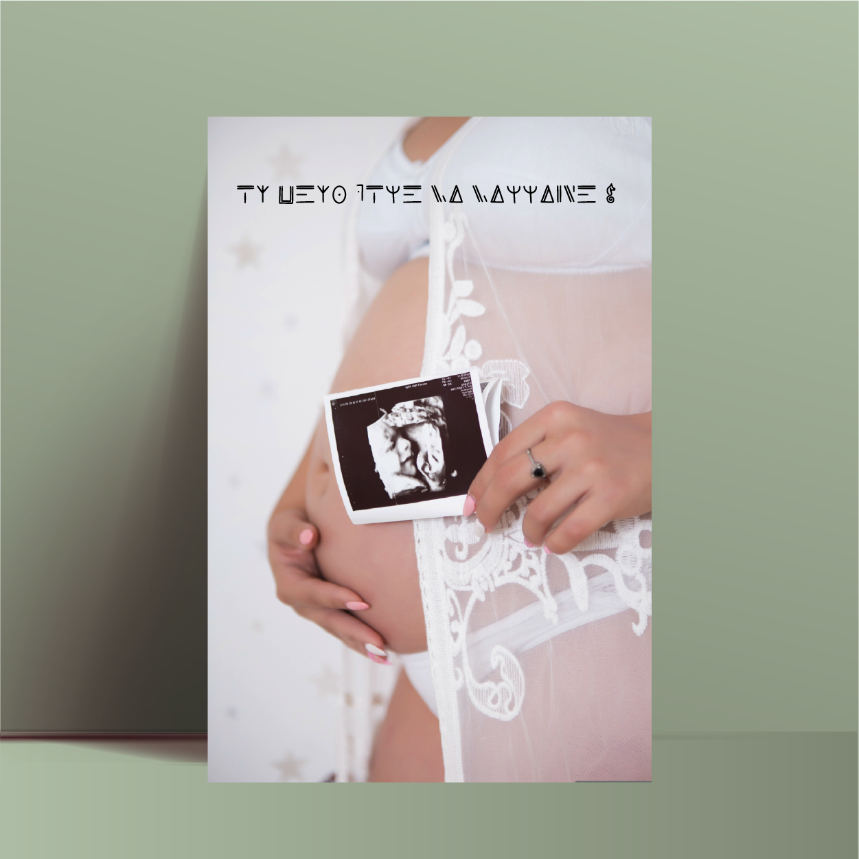 photo personnalisé de grossesse pour future maman